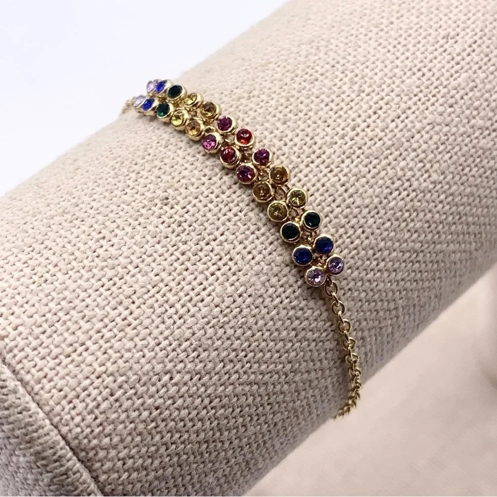 Stella & Dot Rainbow Friendship Slide Bracelet